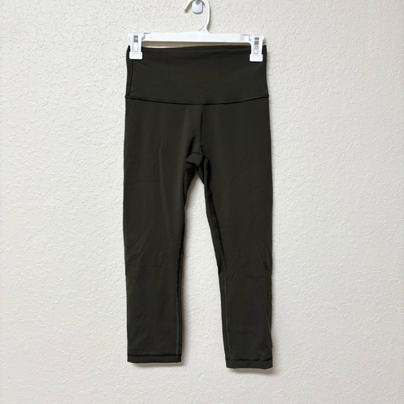 Lululemon Wunder Train High-Rise Tight 21” Womens Green Stretch Size 6 - Picture 1 of 6